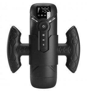 PRETTY LOVE - AETOLIA Thrusting Suction Vibration Masturbator (Chargeable - Black)